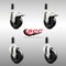 Service Caster 4 Inch 316SS Soft Rubber Swivel 1-1/8 Inch Stem Caster Lock Brake SCC, 2PK SCC-SS316TTLEX20S414-SRS-2-S-2-118 - alternate 5